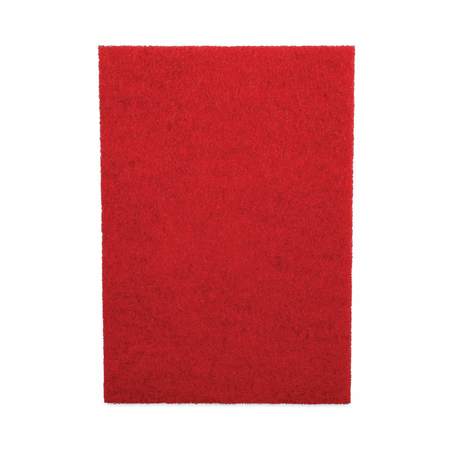 BOARDWALK Buffing Floor Pads, 20 x 14, Red, 10PK 7100115809